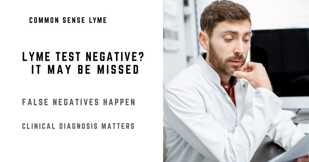 LYME TEST NEGATIVE IT MAY BE MISSED