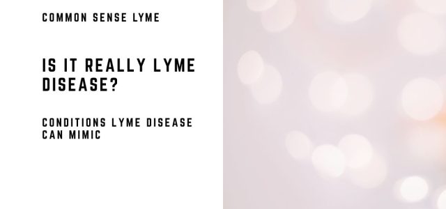 IS IT REALLY LYME DISEASE