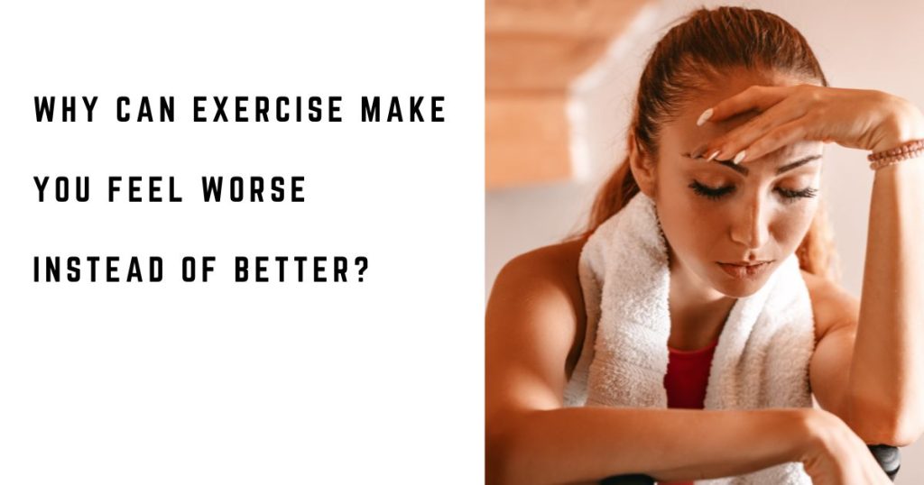 Woman feeling exhausted and unwell during exercise