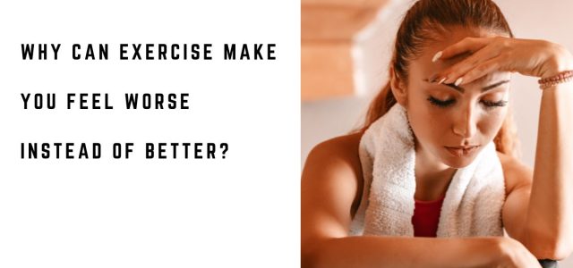 Woman feeling exhausted and unwell during exercise